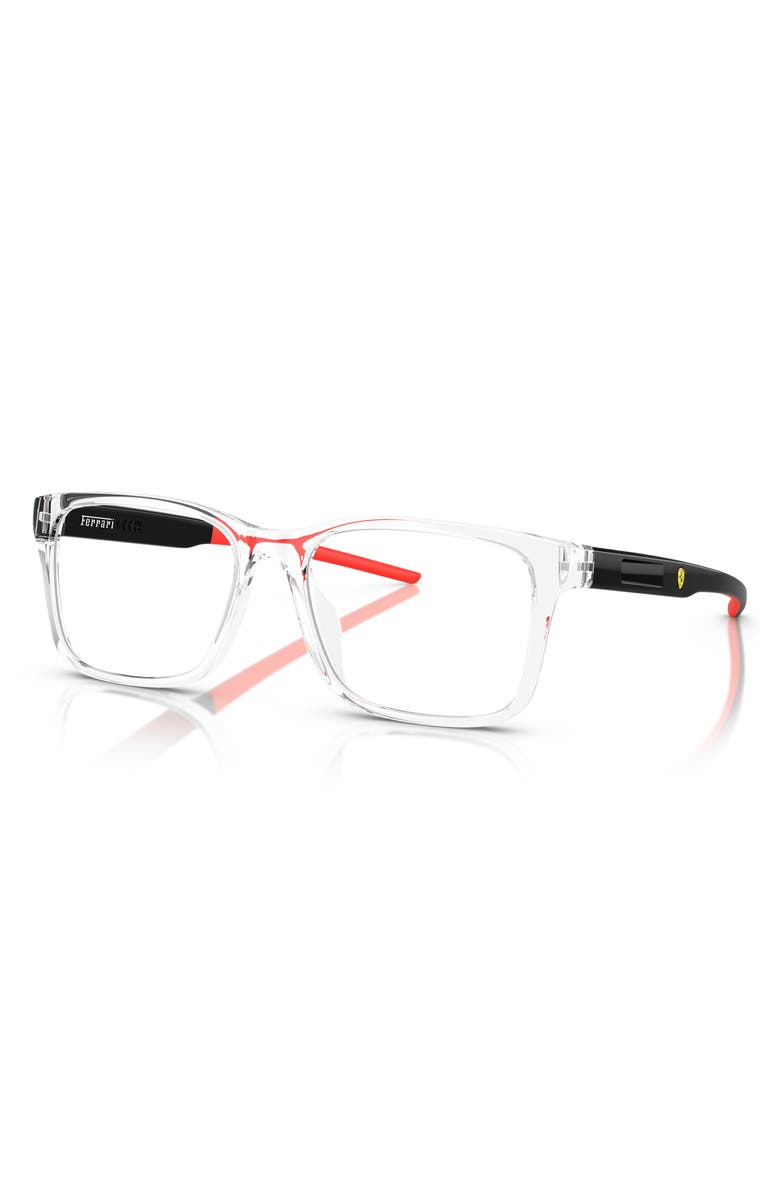Scuderia Ferrari 56mm Square Optical Glasses, Alternate, color, Crystal