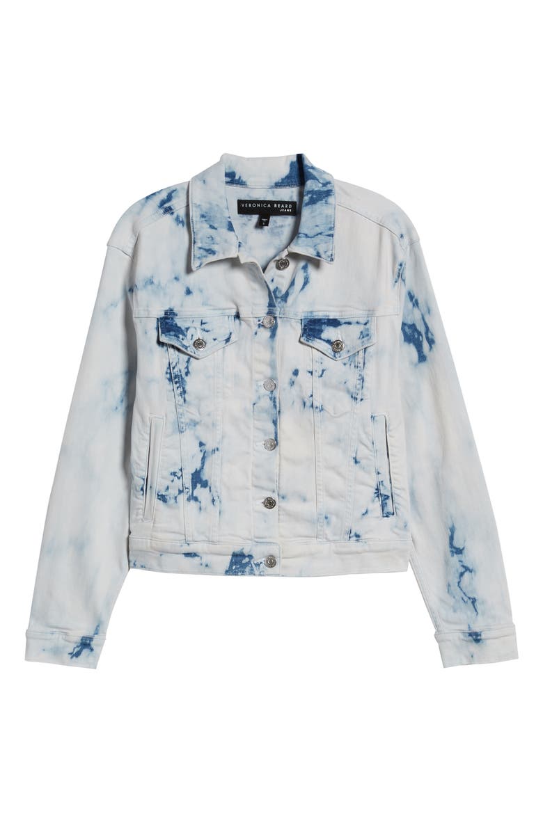 Veronica Beard Kinley Acid Wash Denim Jacket, Alternate, color, 