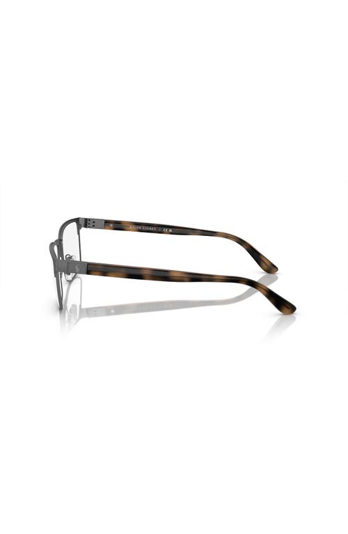 Polo Ralph Lauren 56mm Rectangle Optical Glasses In Black