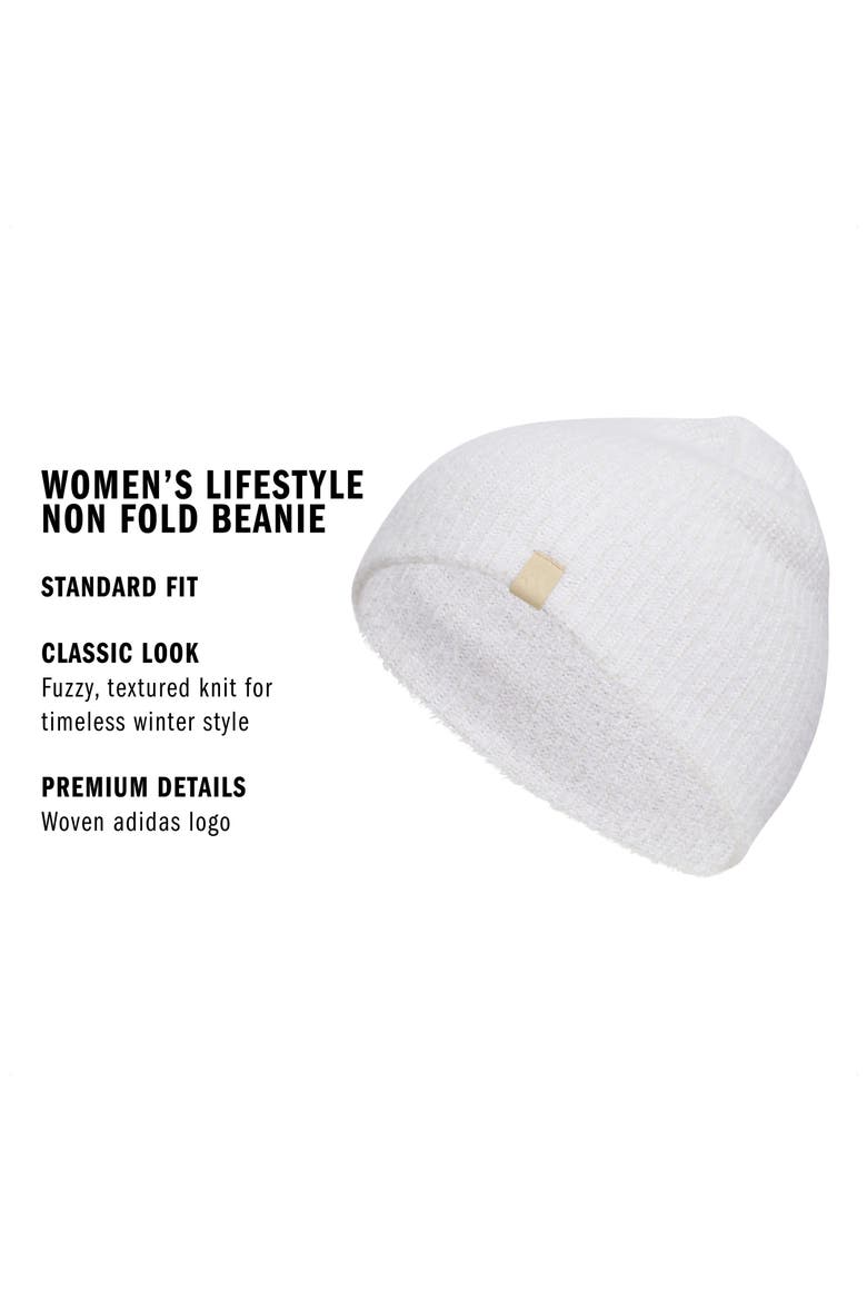 Lifestyle Non-Fold Beanie, Alternate, color, WHITE/ALUMINA GREY/ HEMP BEIGE