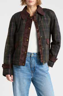 Luna Wax Plaid Mixed Media Jacket