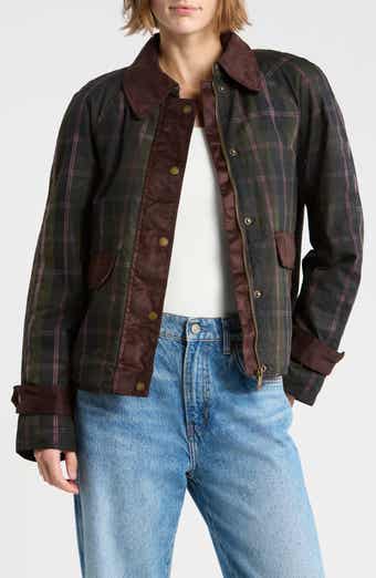 Luna Wax Plaid Mixed Media Jacket