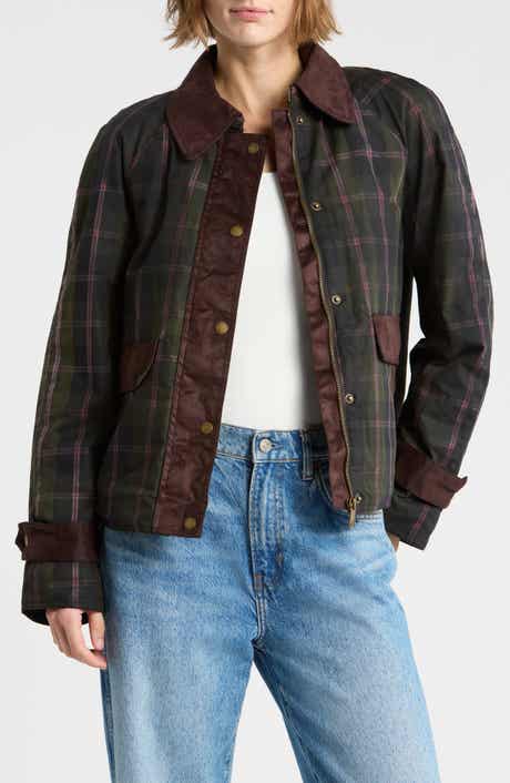 Luna Wax Plaid Mixed Media Jacket