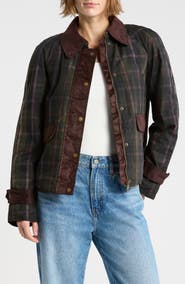 Scotch & Soda Luna Wax Plaid Mixed Media Jacket