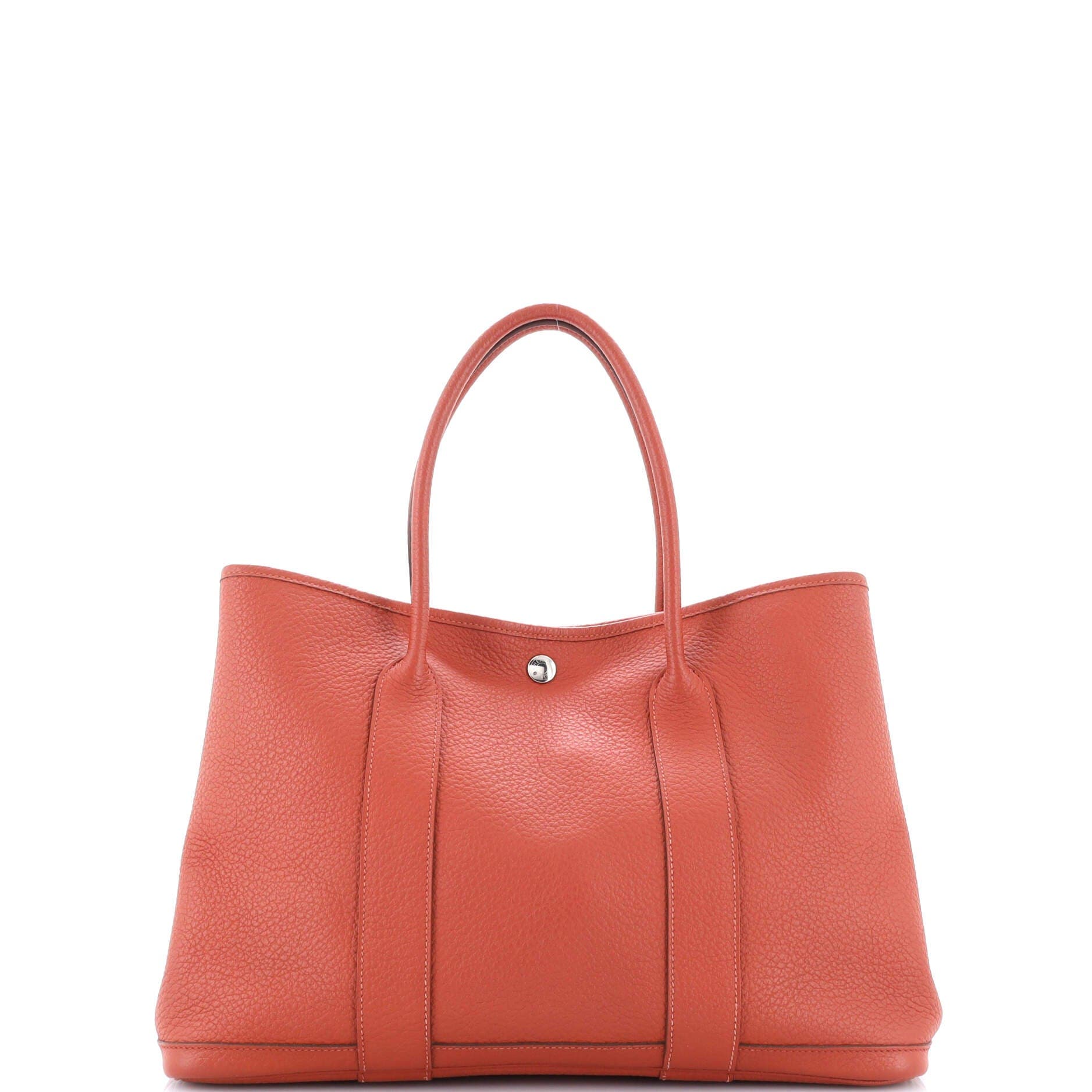 Pre-Owned Hermes Garden Party Tote Leather 36, Main, color, Rouge Duchesse