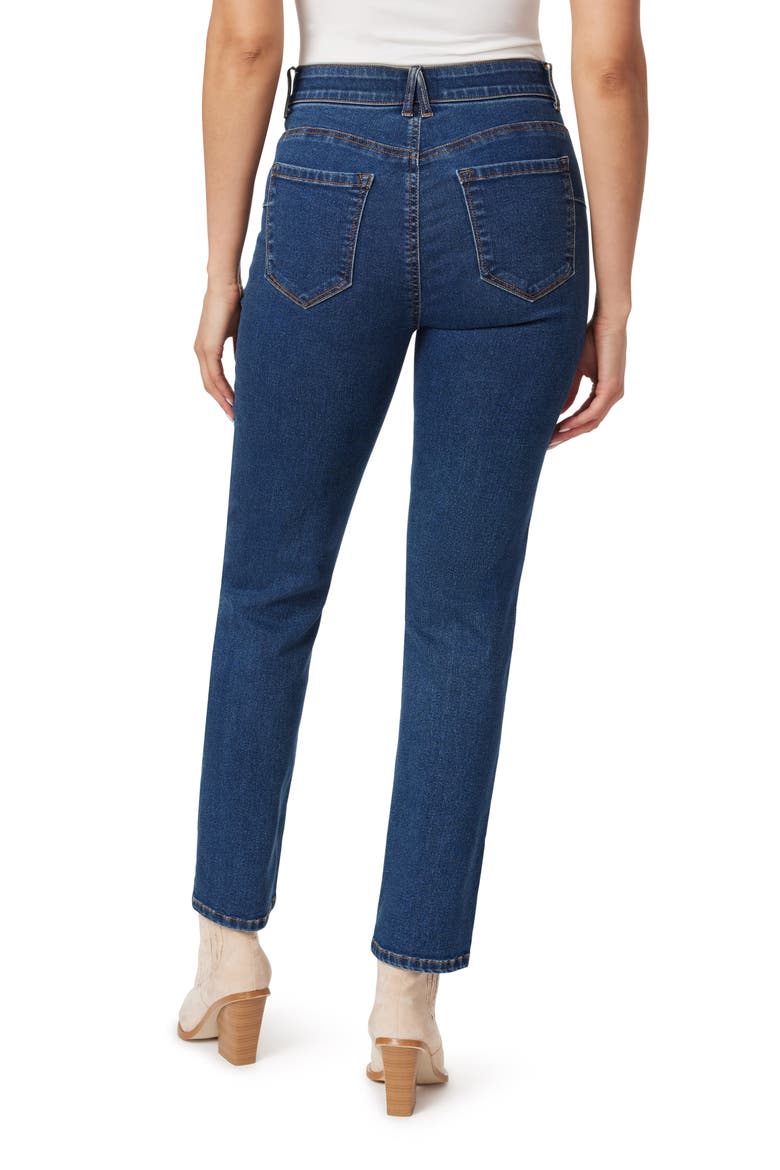 Jeanie Lift Mid Rise Straight Ankle Jeans, Alternate, color, STEEL