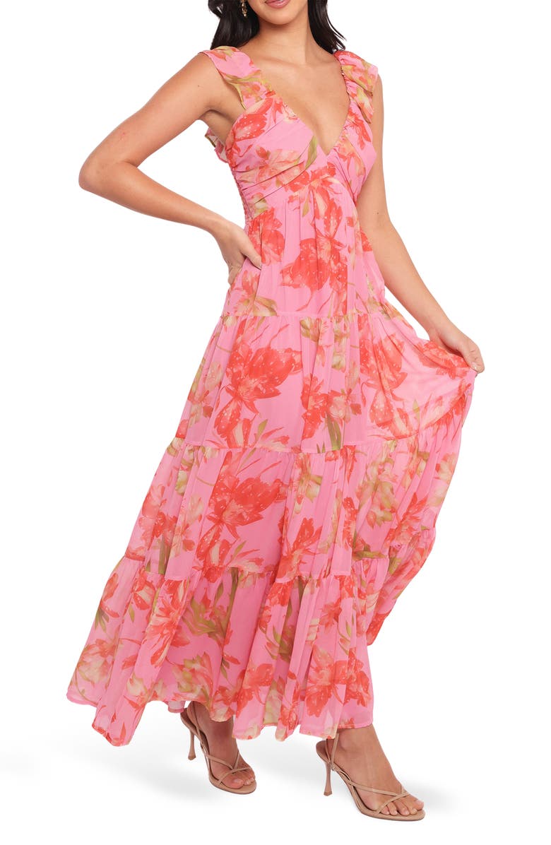 Petal & Pup Matteah Floral Print A-Line Dress, Main, color, Tropical Floral