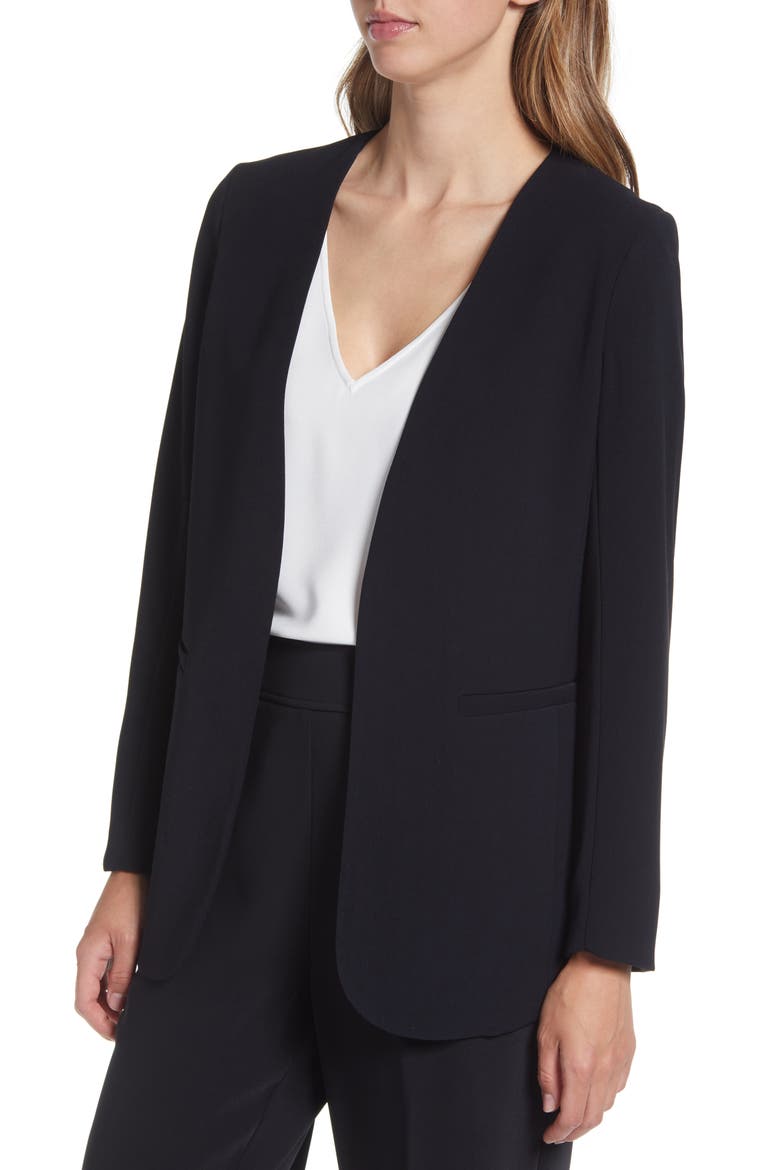 Open Front Blazer, Alternate, color, BLACK