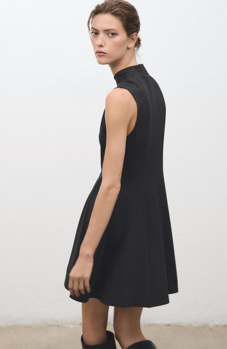 MANGO Princess Seam Sleeveless Dress, Alternate, color, Grey