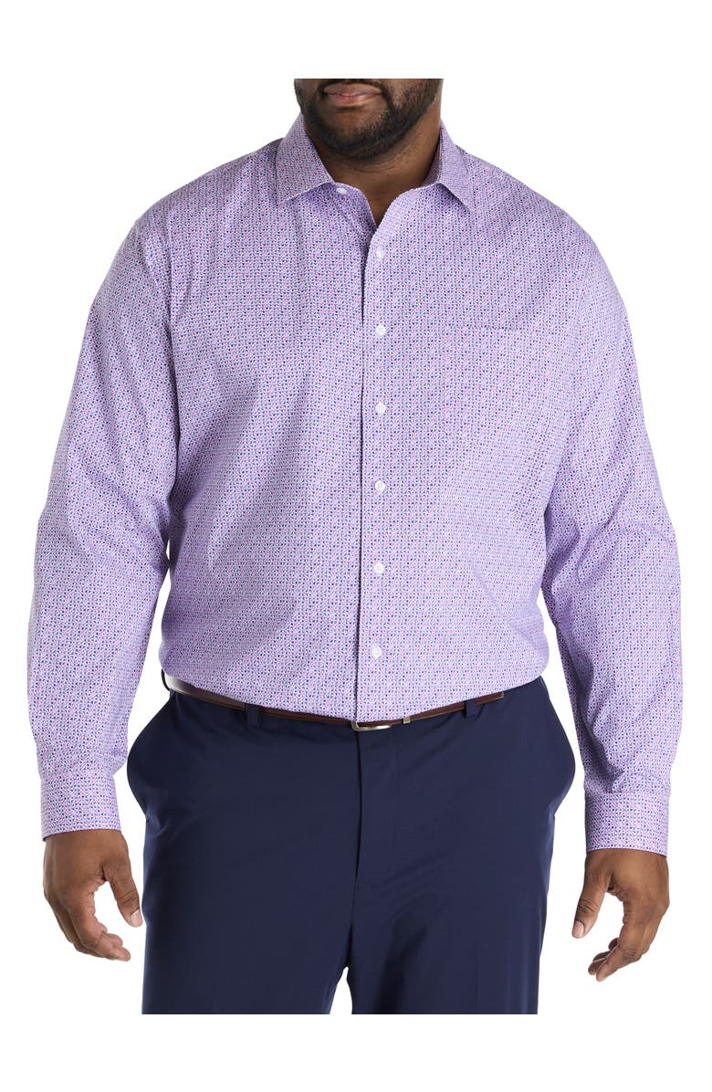 Synrgy by DXL Big & Tall Performance Dress Shirt, Alternate, color, Fuchsia