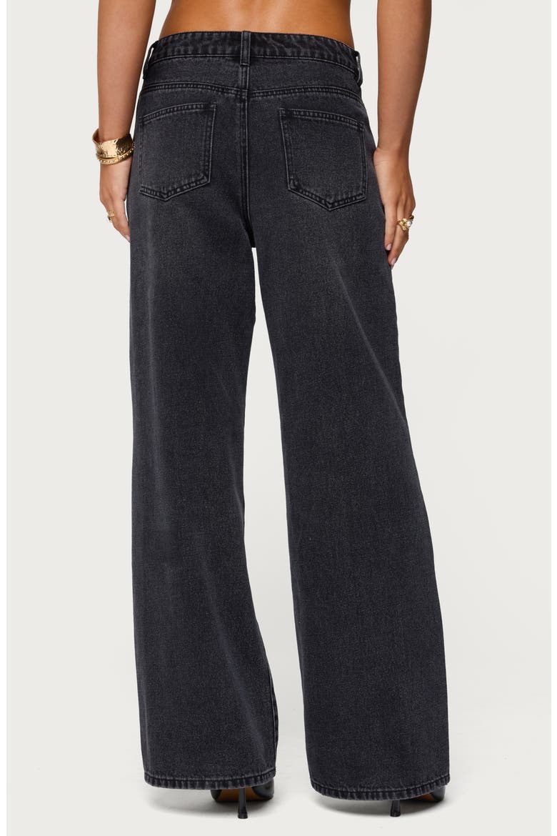 Ery Low Rise Wide Leg Jeans, Alternate, color, BLACK