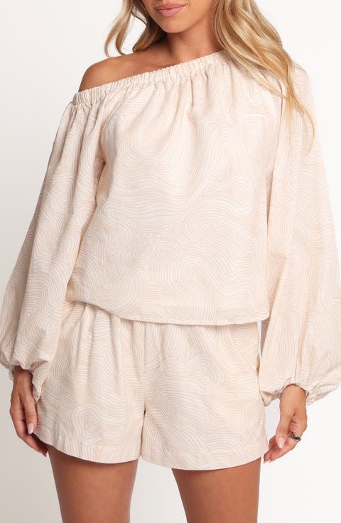Zion One-Shoulder Cotton & Linen Top