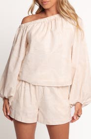 Petal & Pup Zion One-Shoulder Cotton & Linen Top