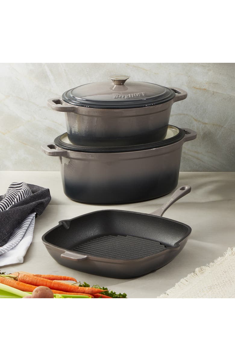 BergHOFF Neo Cast Iron 10-Piece Cookware Set, Alternate, color, Oyster
