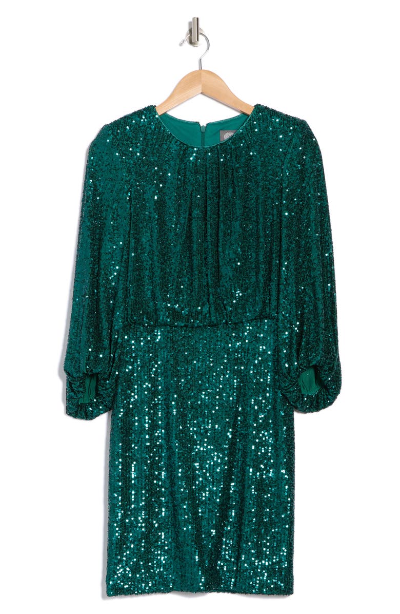 Vince Camuto Sequined Long Sleeve Dress, Alternate, color,
