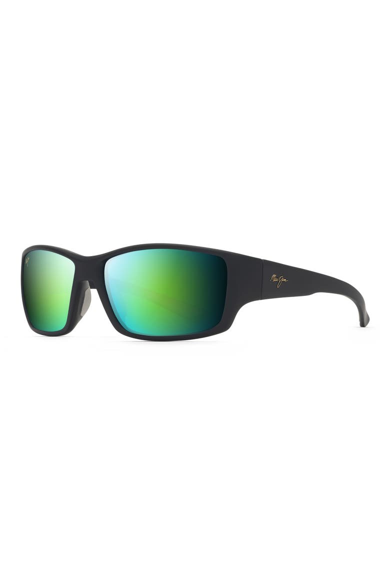 Local Kine 61mm Polarized Sunglasses, Alternate, color, BLACK/ GREEN/ GREY