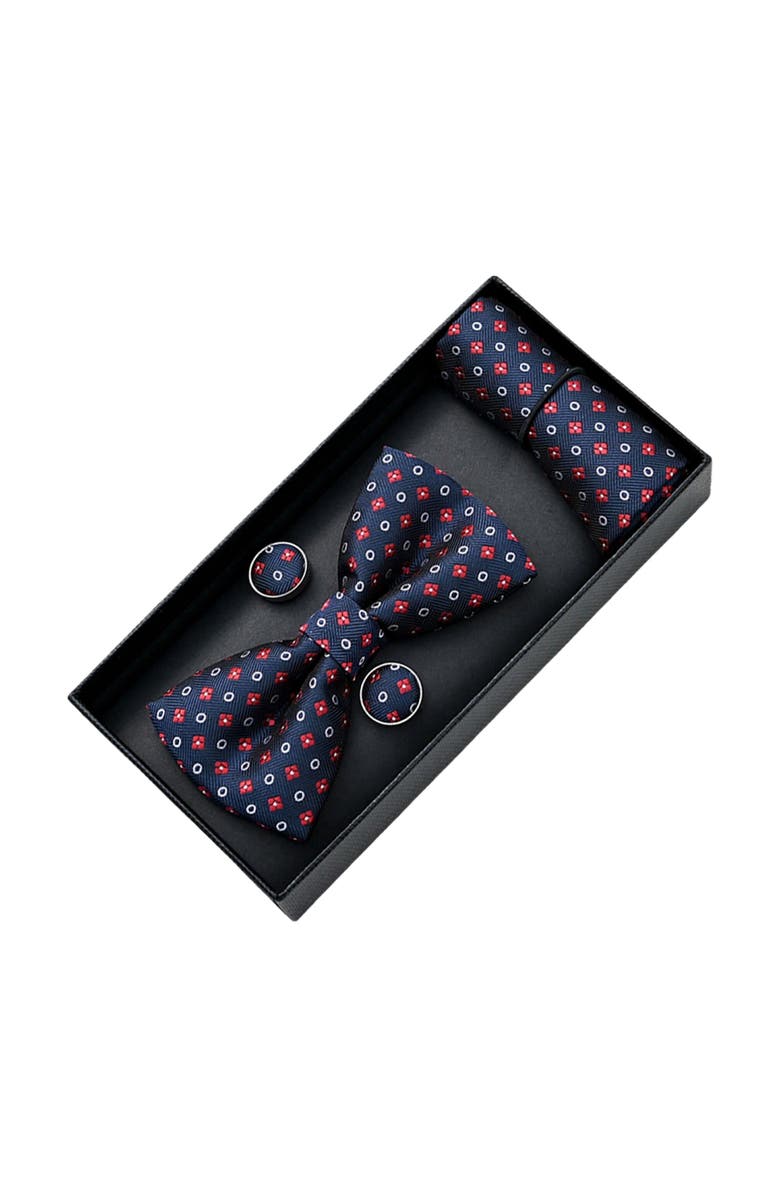 MOUSTACHE Multi-Patterned Bow Tie Set, Alternate, color, Navy