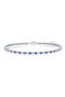 Sterling Silver Evil Eye Tennis Bracelet