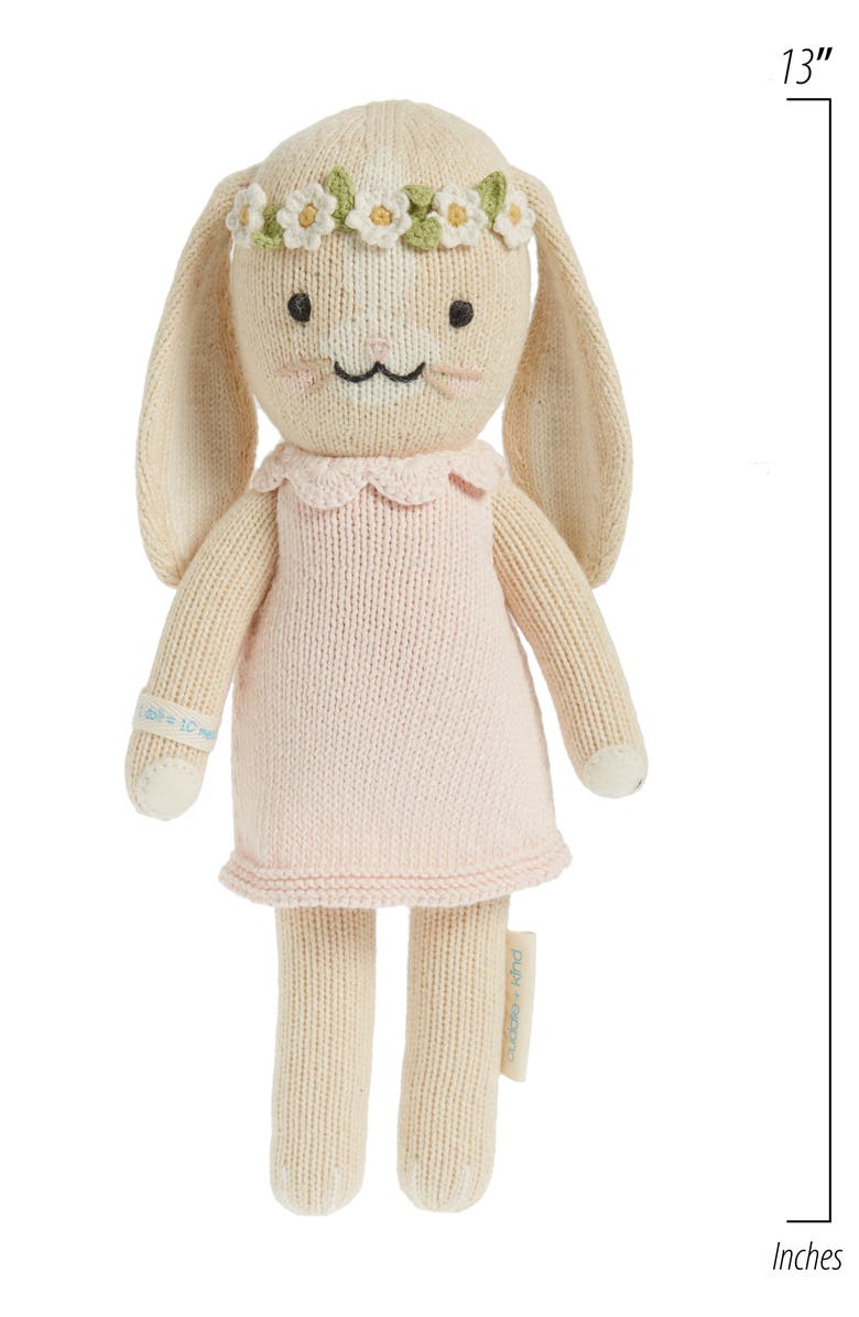 cuddle+kind Mini Blush Hannah the Bunny Stuffed Animal, Alternate, color, Pink