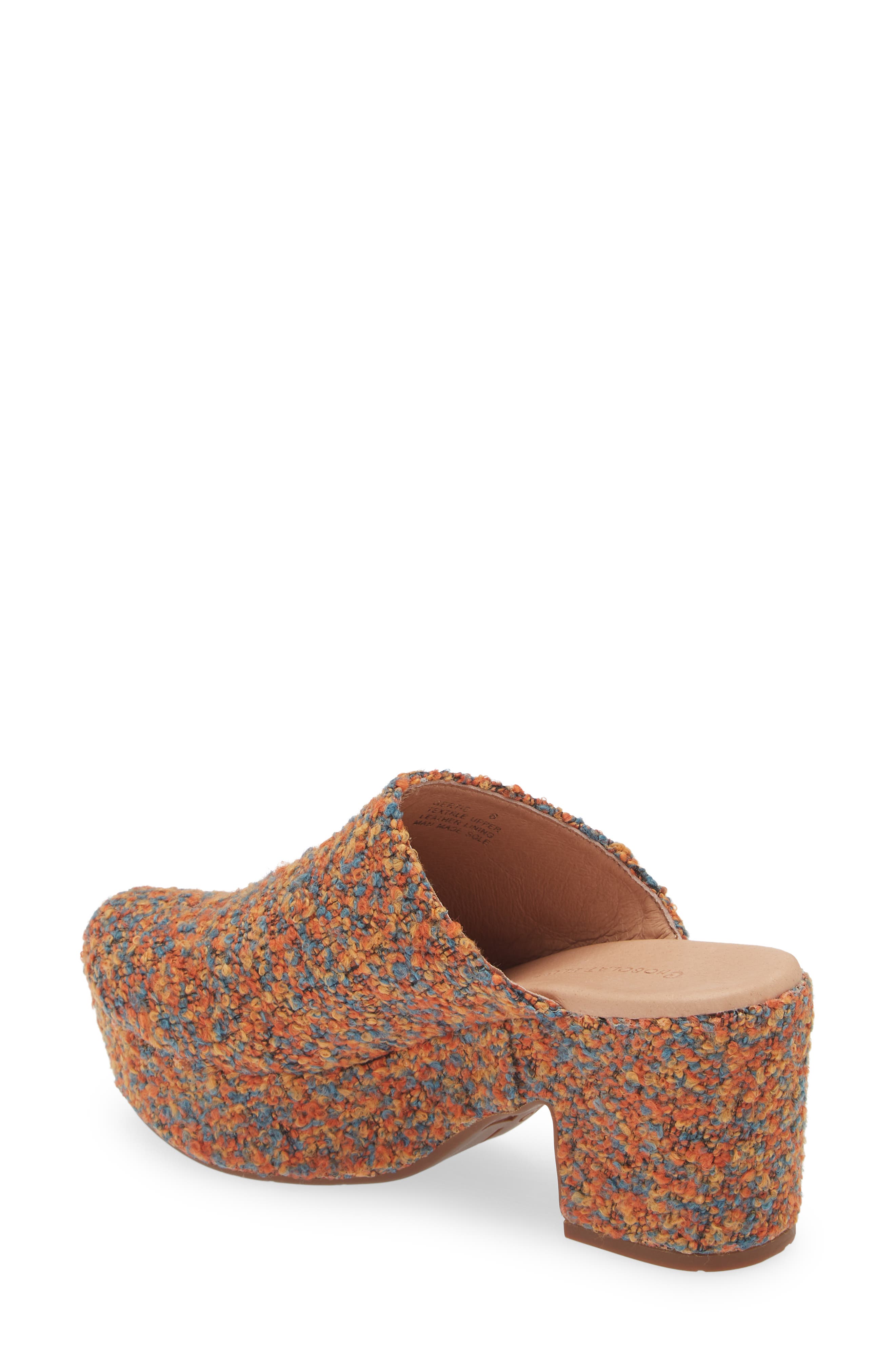 Chocolat Blu Gertie Platform Clog, Alternate, color, Rust Multi Tweed