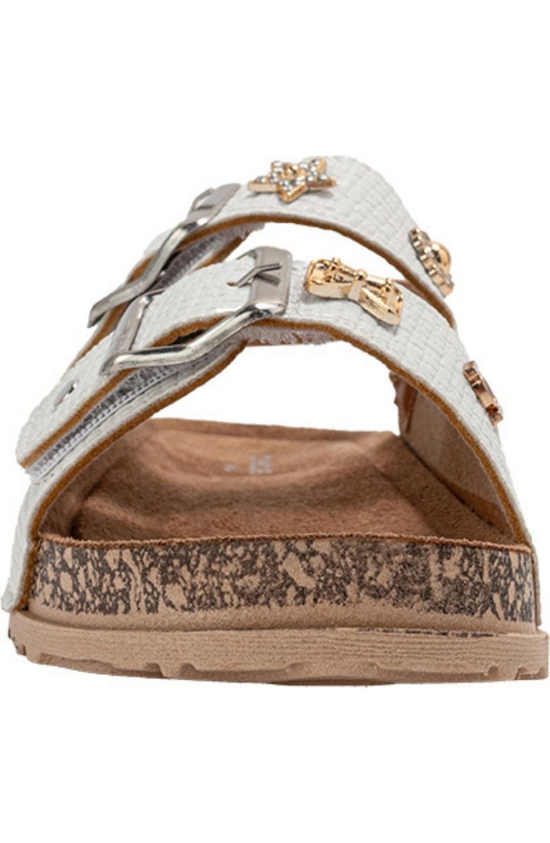 bebe Kids' Rosie Footbed Sandal, Alternate, color, White