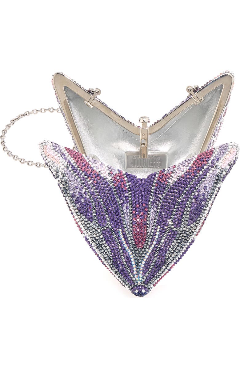 JUDITH LEIBER COUTURE Butterfly Crystal Clutch, Alternate, color, Silver Amethyst Multi