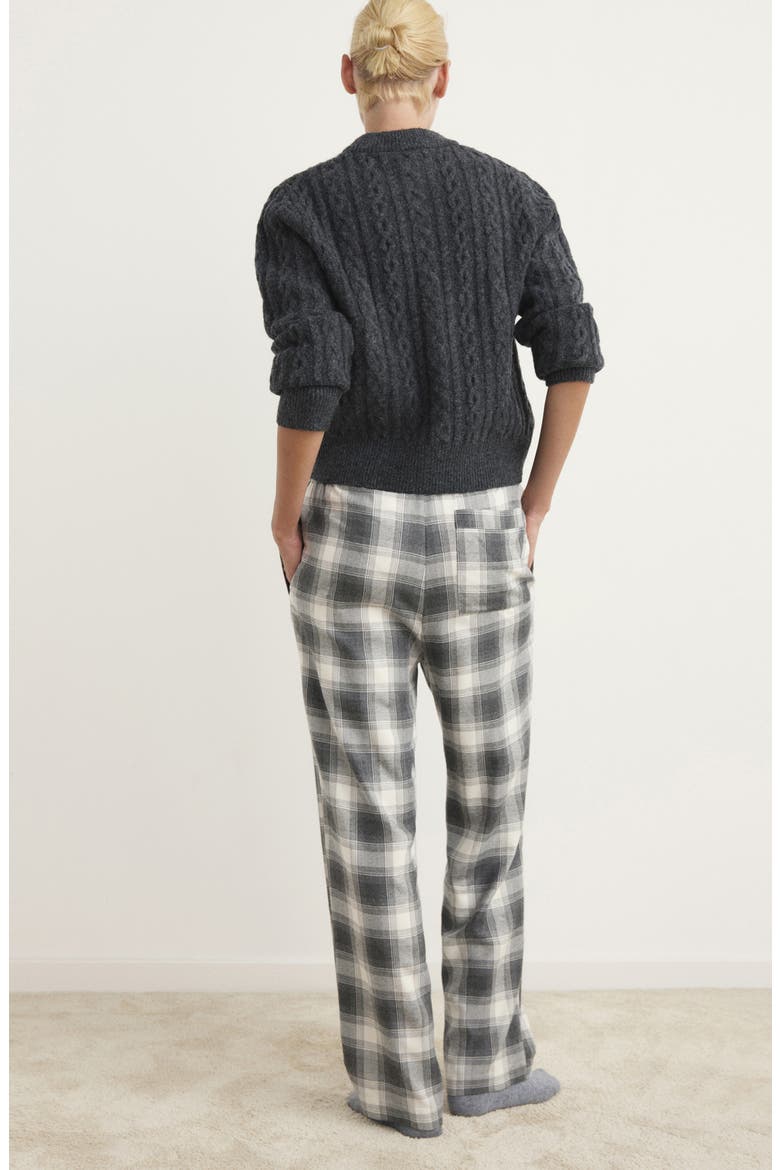 Plaid Flannel Pajama Pants, Alternate, color, GREY