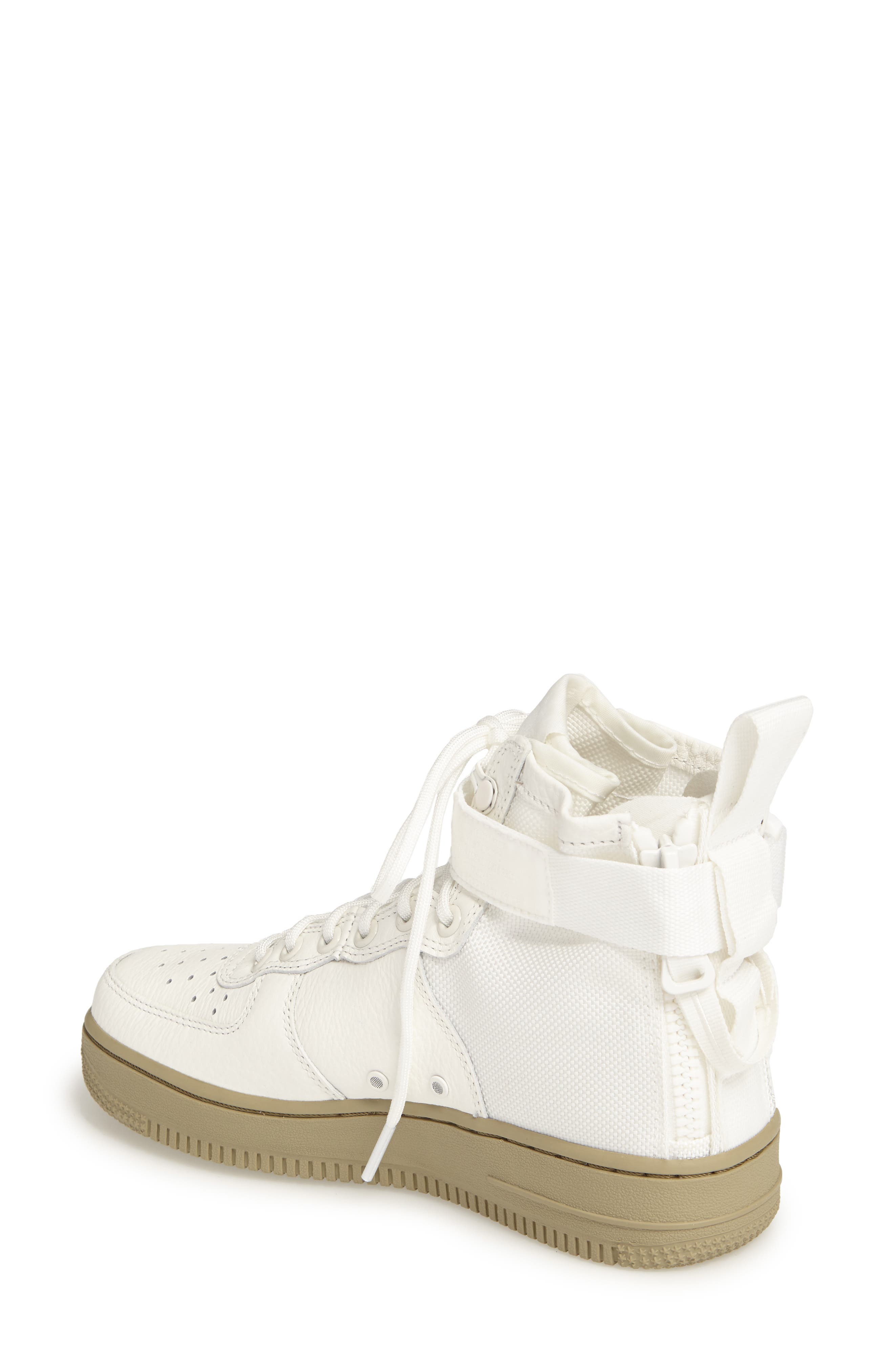SF Air Force 1 Mid Sneaker, Alternate, color, IVORY/IVORY-MARS STONE