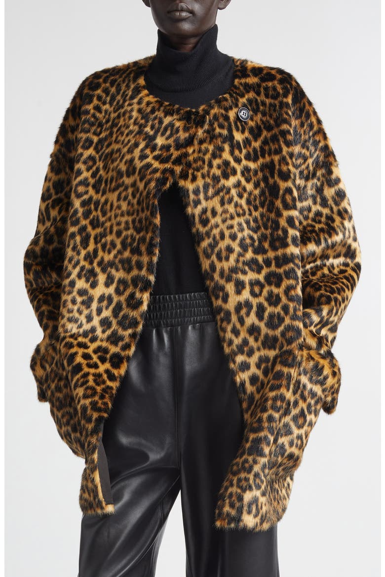 Nerissa Leopard Spot Faux Fur Jacket, Main, color, LEO