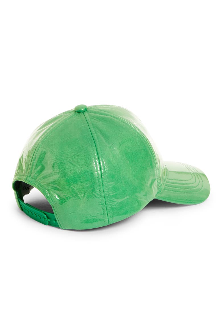 Cia Luminous Faux Leather Baseball Cap, Alternate, color, BRIGHT GREEN