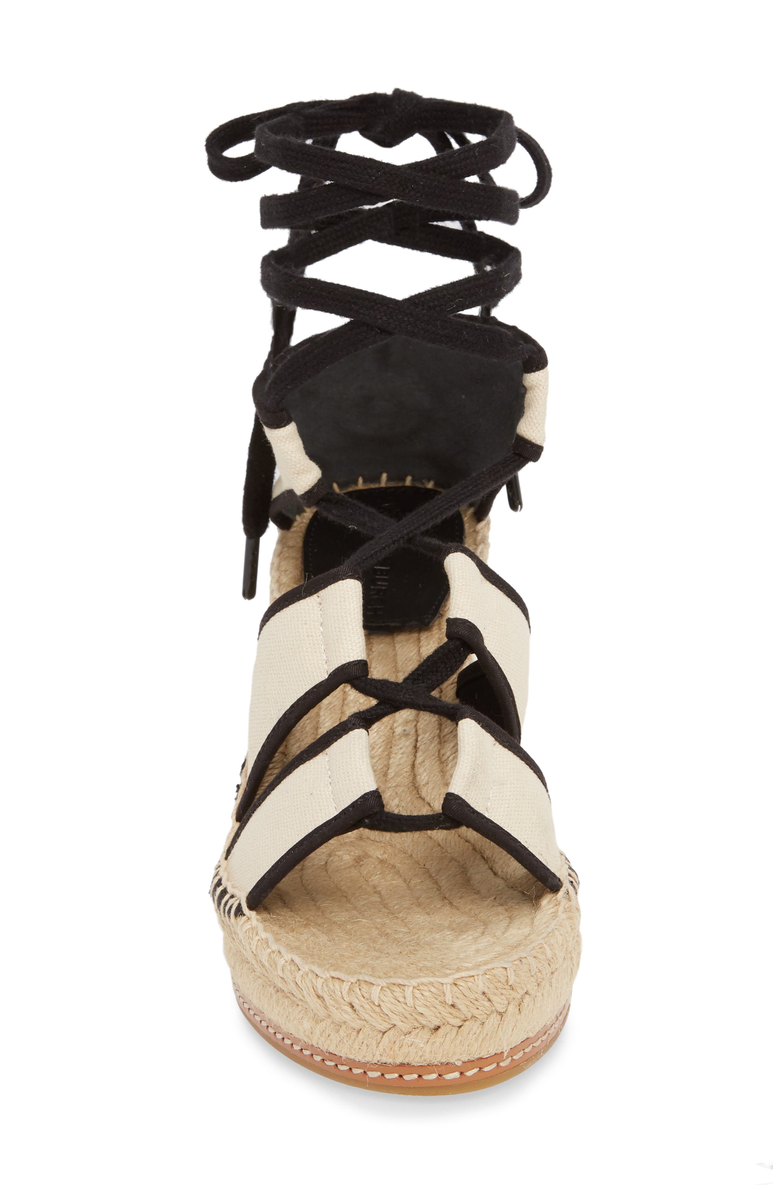 Tory Burch Ankle Tie Wedge Espadrille, Alternate, color, 