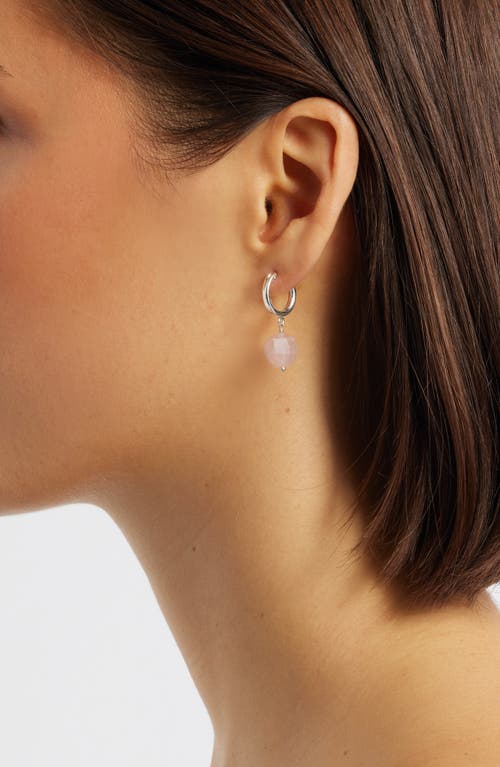 Nashelle Lucia Quartz Huggie Earrings In Brown