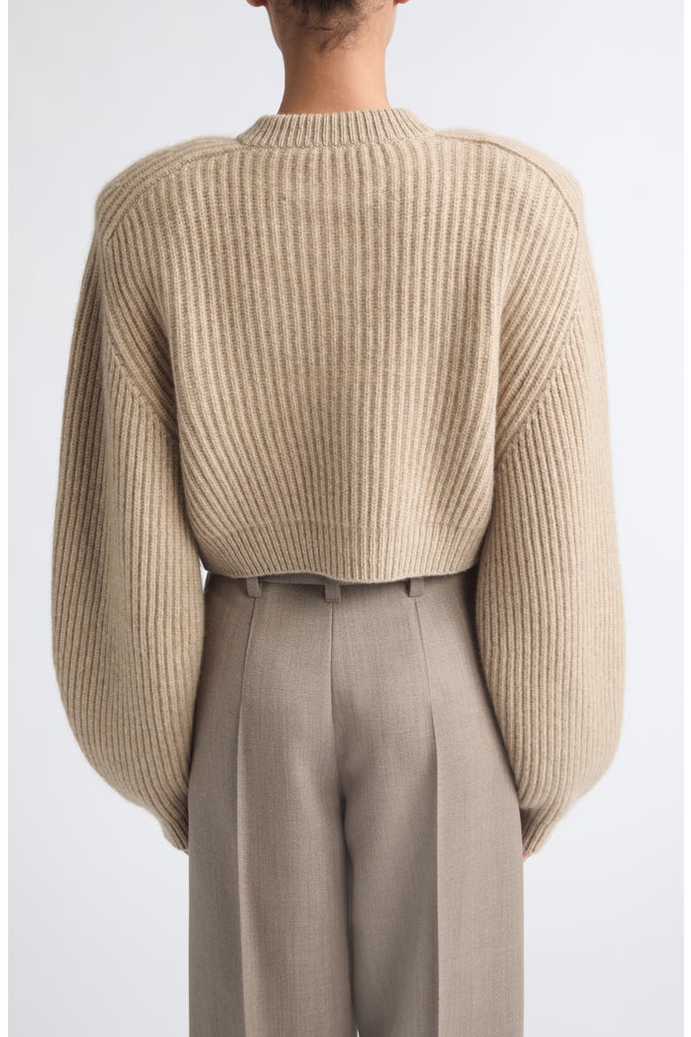The Cadogan Cropped Cashmere Cardigan, Alternate, color, OATMEAL