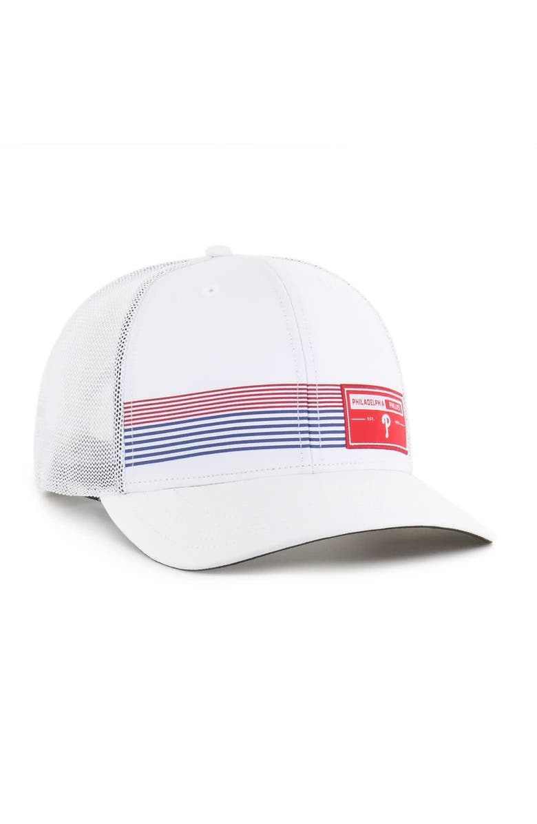 '47 Men's '47  White Philadelphia Phillies Rangefinder brrr Trucker Adjustable Hat, Alternate, color, White