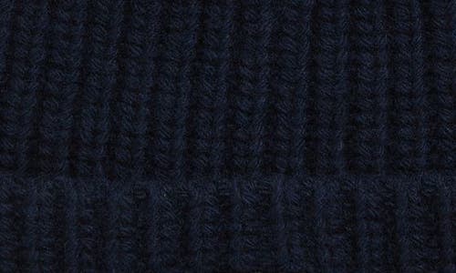Stone Island Light Wool Knitted Beanie With Compass Patch In Black