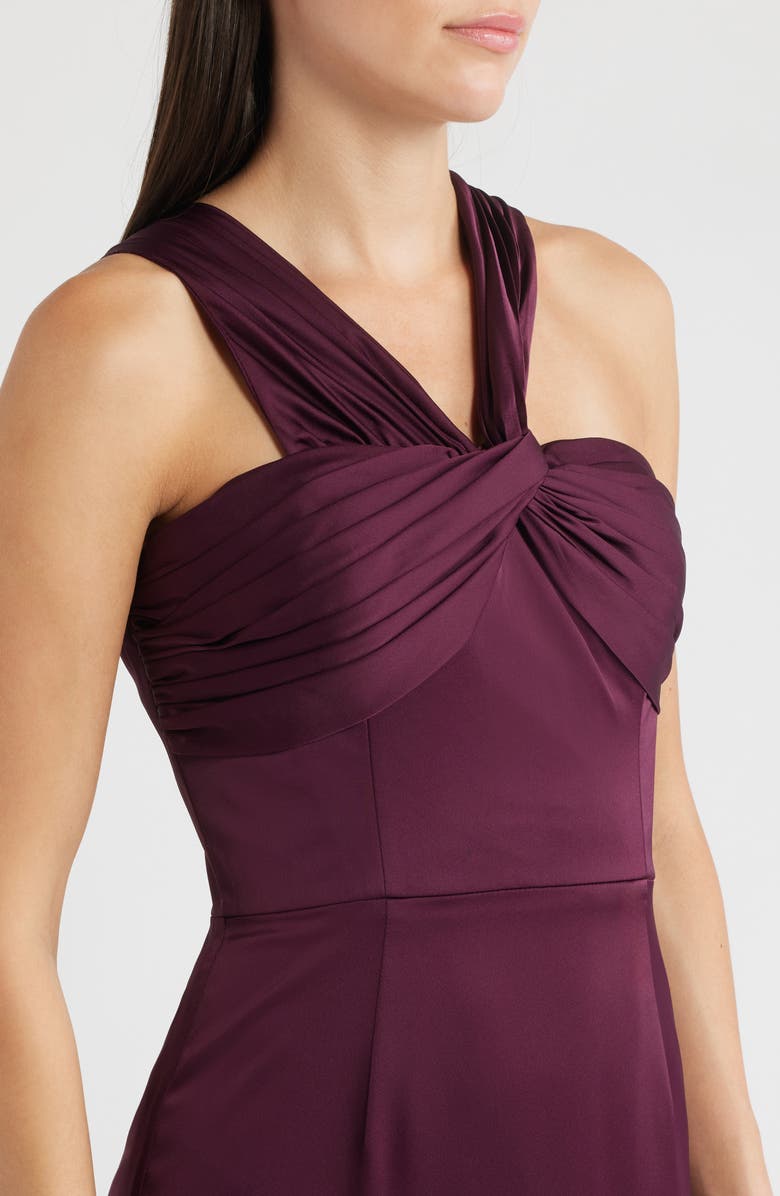 Dress the Population Rosalia Sleeveless Satin Gown, Alternate, color, Dark Cherry