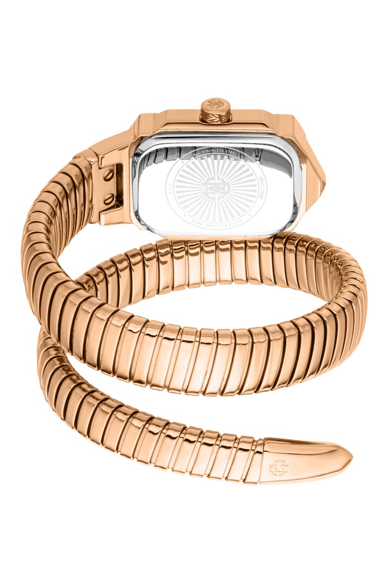 Vera Snake Wraparound Bracelet Watch, 22mm x 32mm, Alternate, color, ROSE GOLD