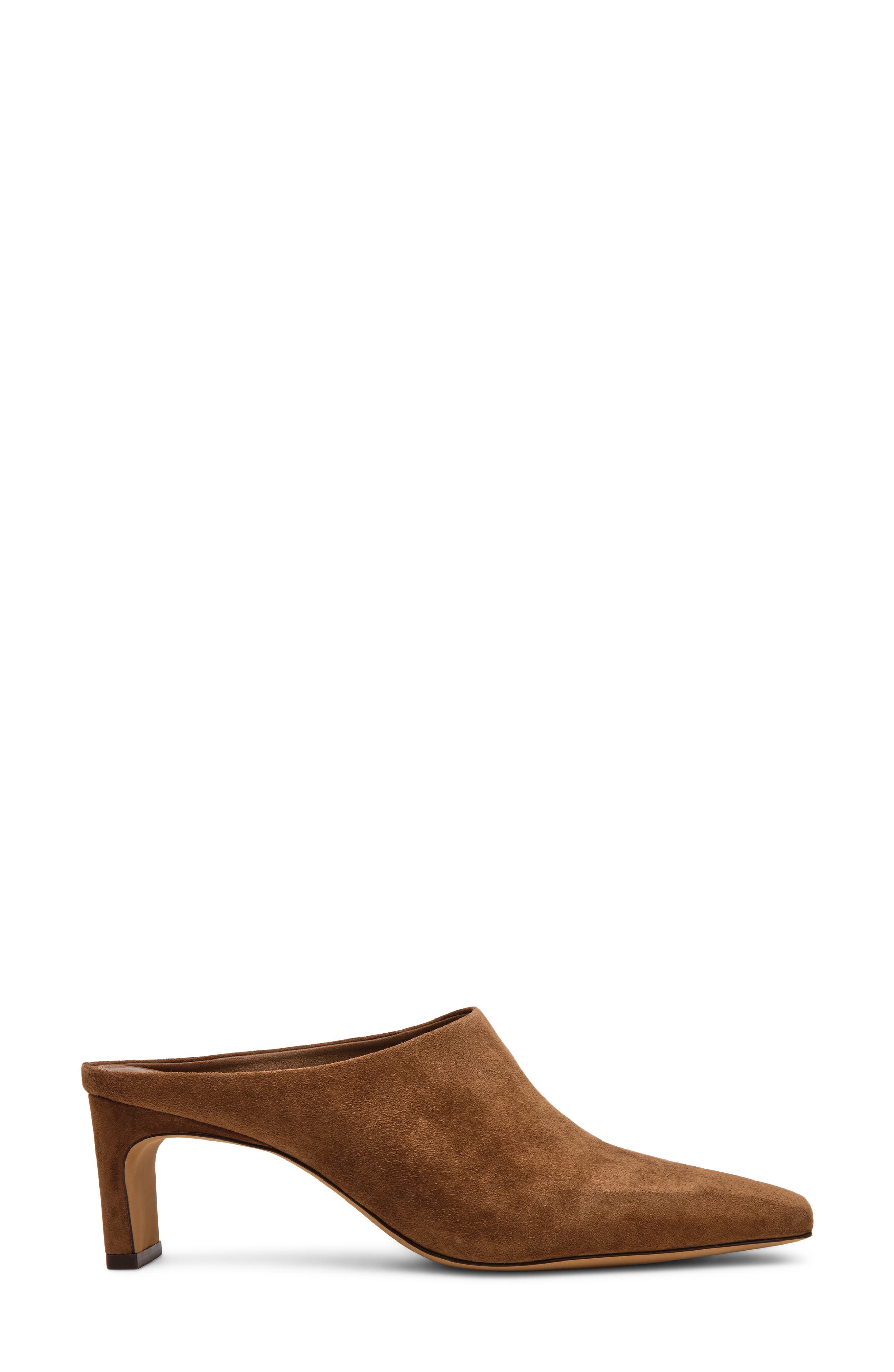 Jamason Leather Heeled Mule, Alternate, color, LIGHT BROWN SUEDE