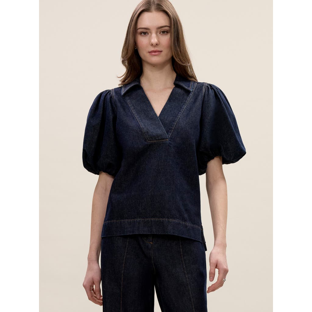 REBECCA TAYLOR REBECCA TAYLOR GABRIELLE DENIM BLOUSE