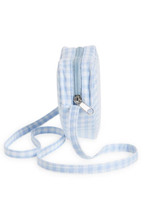 Capelli New York Kids' Gingham Heart Crossbody Bag In Blue