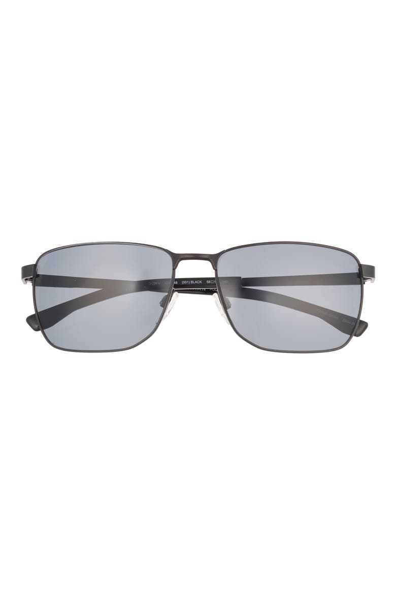 58mm Navigator Sunglasses, Main, color, BLACK