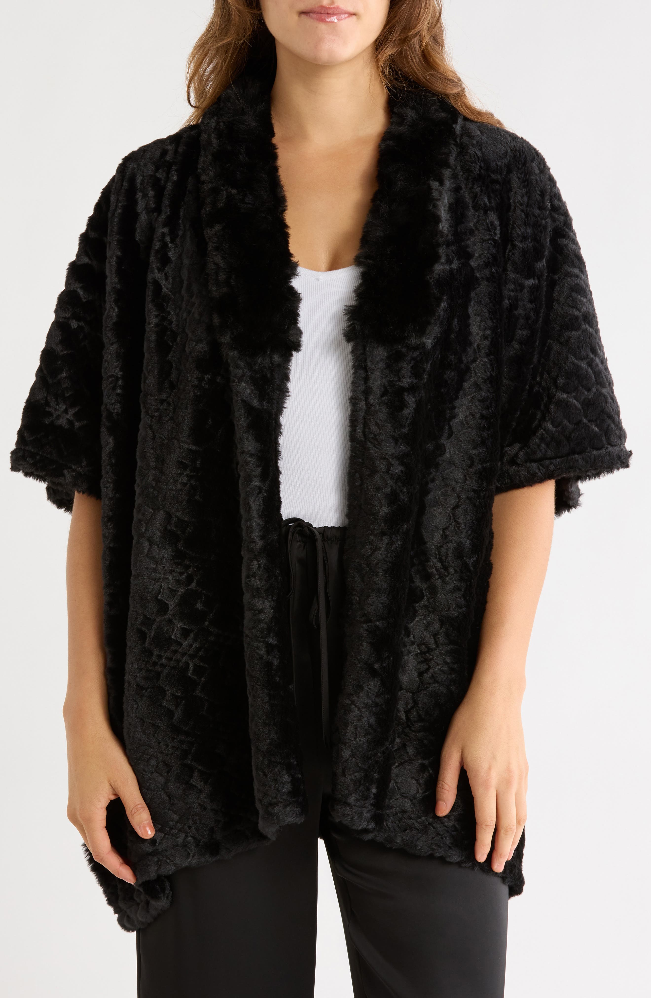 Textured Knit Poncho