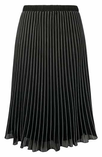 WDNY Tipped Pleated Pull-On Skirt