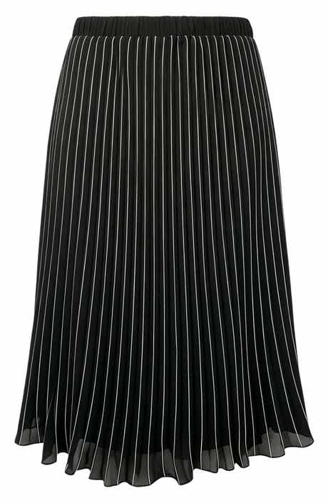 WDNY Tipped Pleated Pull-On Skirt