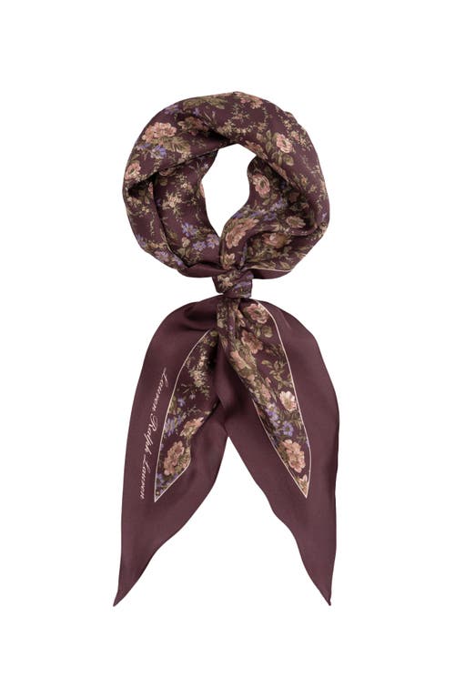 Lauren Ralplh Lauren Floral Large Diamond In Burgundy