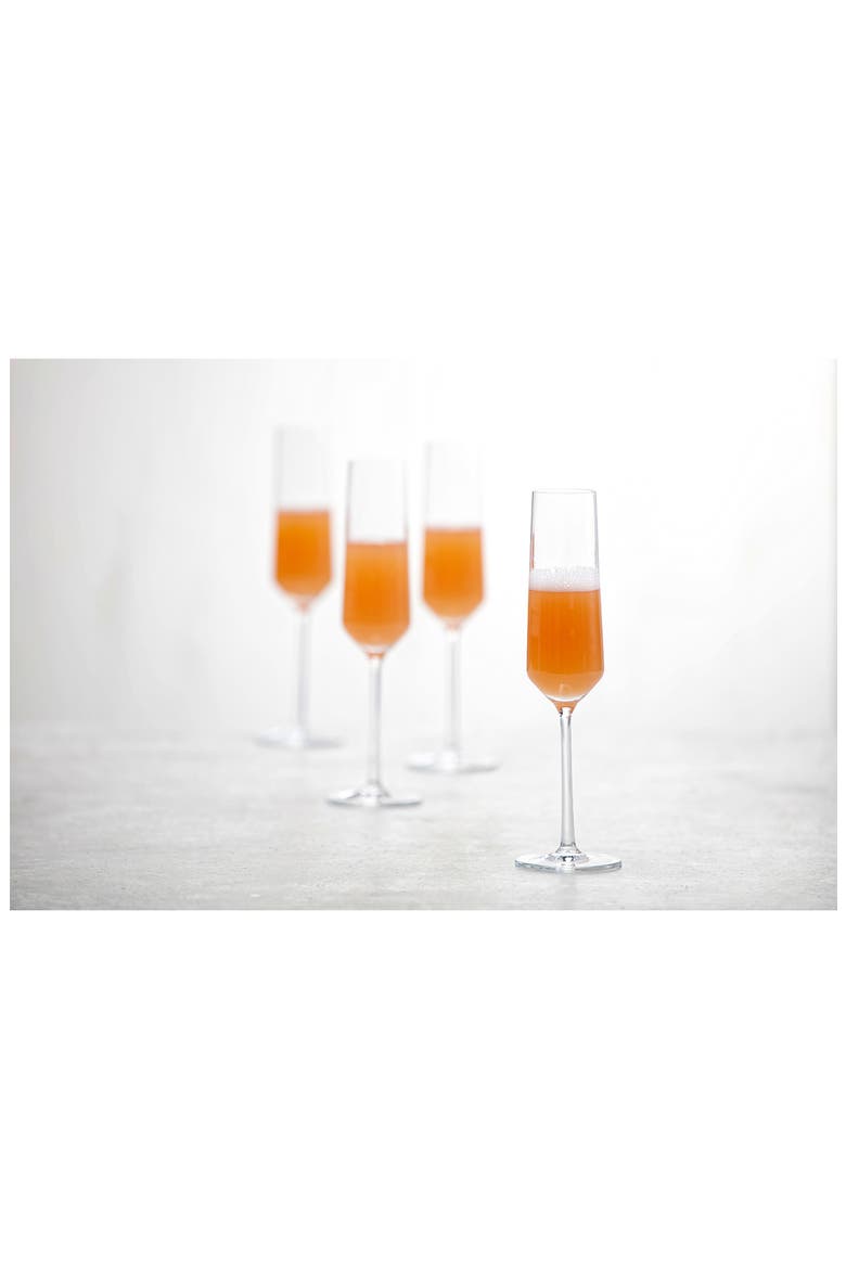 Schott Zwiesel Pure Set of 6 Champagne Flutes, Alternate, color, CLEAR