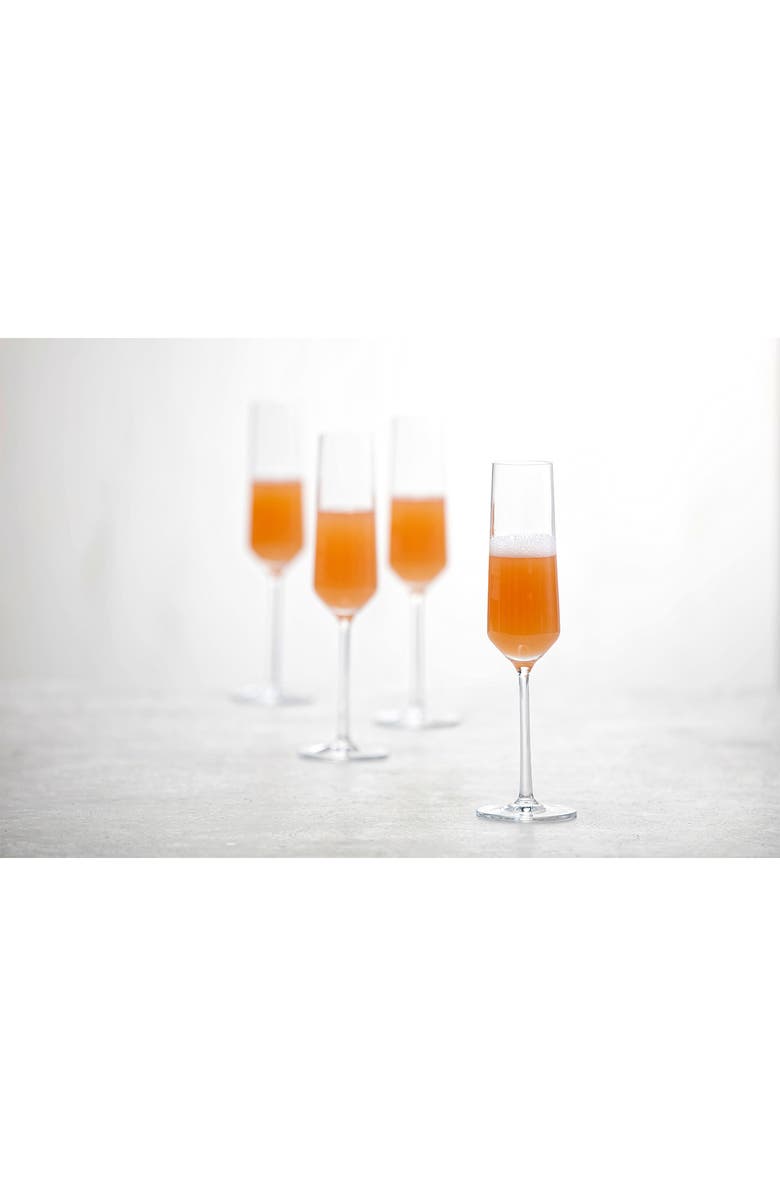 Zwiesel Glass Schott Zwiesel Pure Set of 6 Champagne Flutes, Alternate, color, Clear
