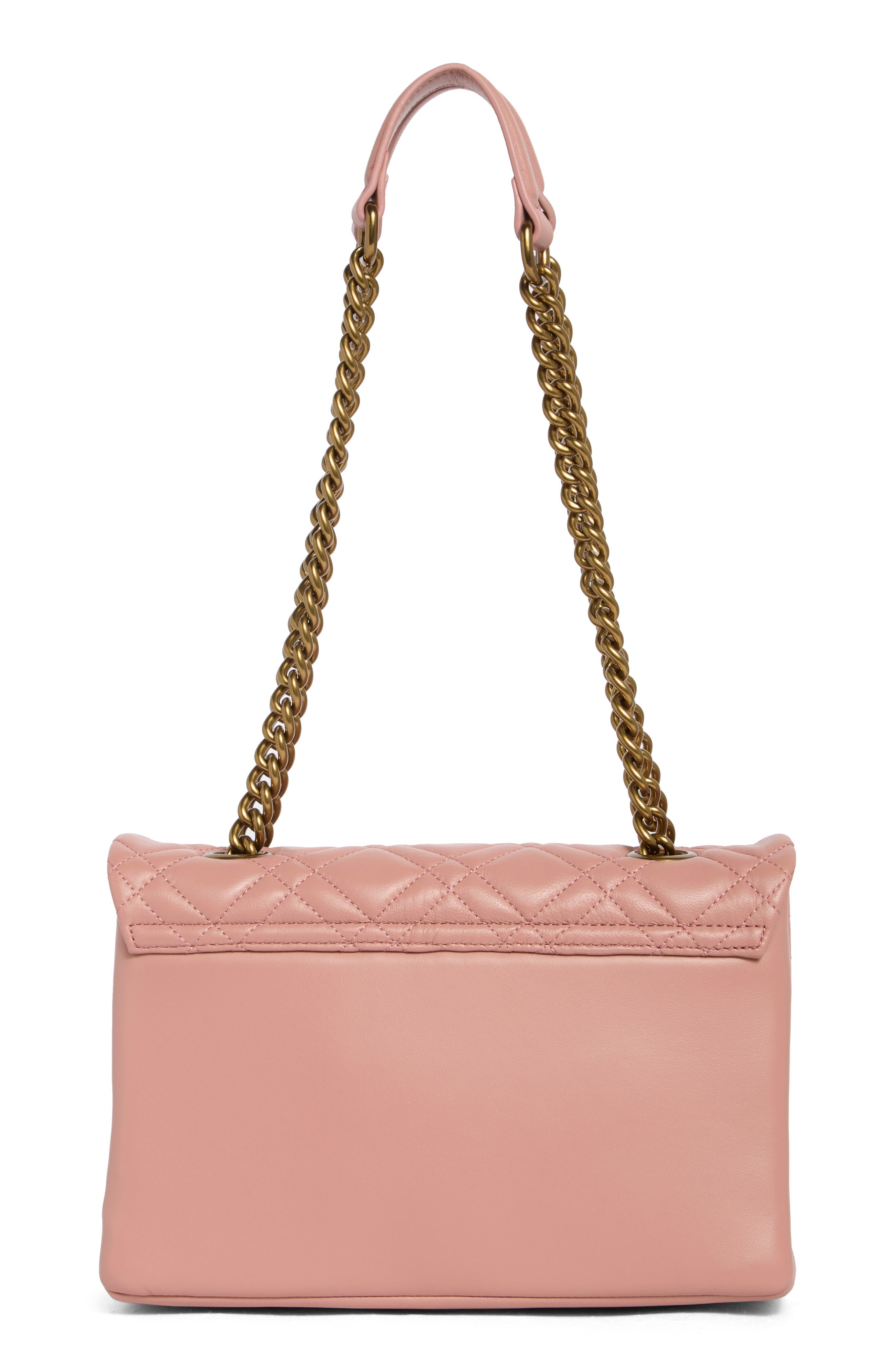 Kingsley Quilted Leather Shoulder Bag, Alternate, color, LIGHT/ PASTEL PINK