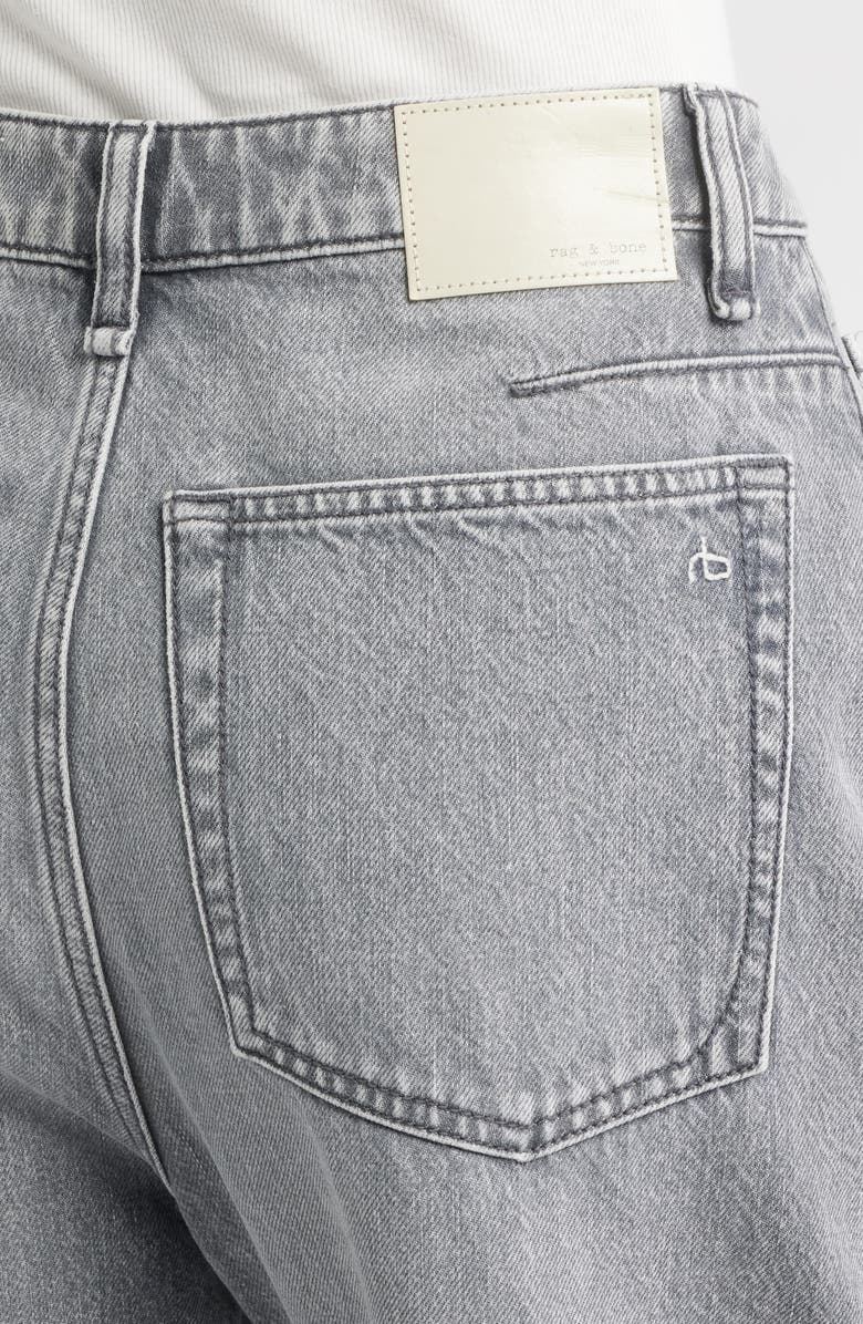 rag & bone Charlie Super High Waist Ankle Barrel Jeans, Alternate, color, Washed Grey
