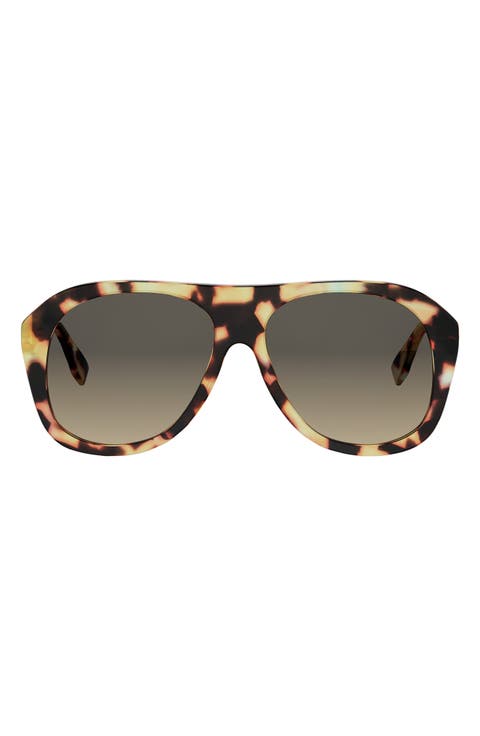 Baguette 57mm Gradient Square Sunglasses